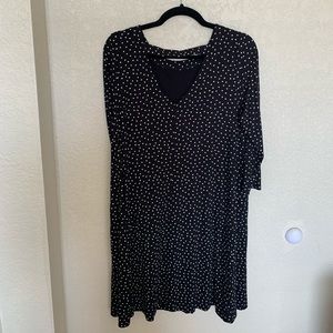 Loft Outlet Black and White Polka Dot Dress